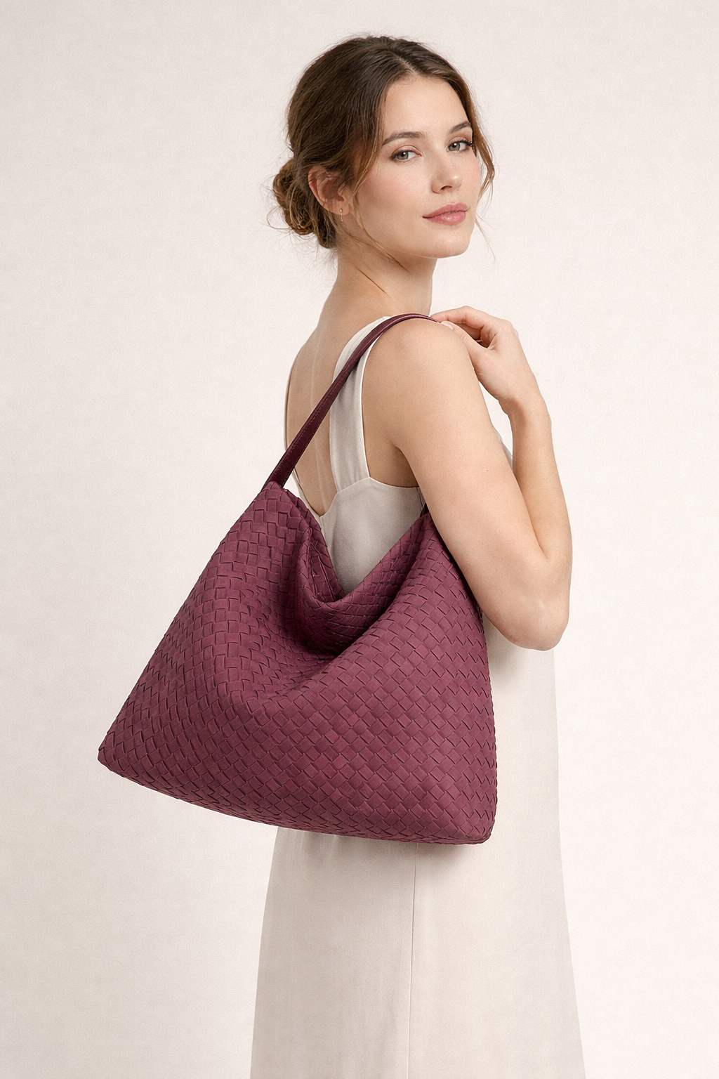 Damen Tragetasche elegant geflochtenes Design