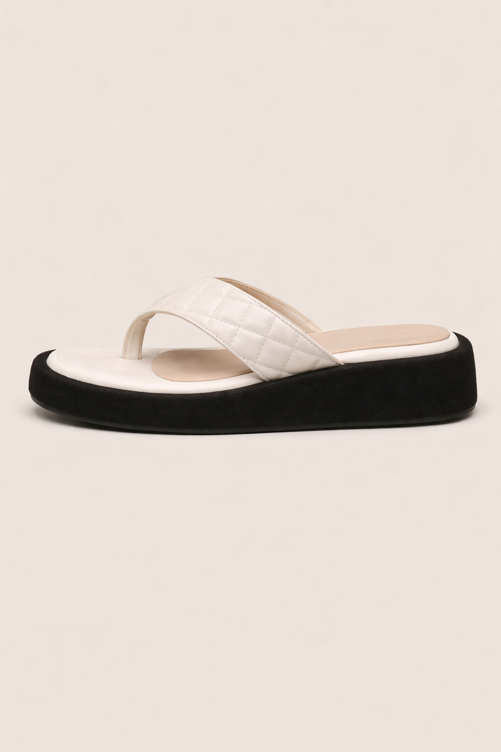 Damen-Flip-Flop-Sandalen mit dicker Sohle und gepolstertem Riemen - Adriana