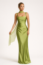 Ärmelloses, langes, elegantes, schmal geschnittenes Kleid für Frauen - Astrid