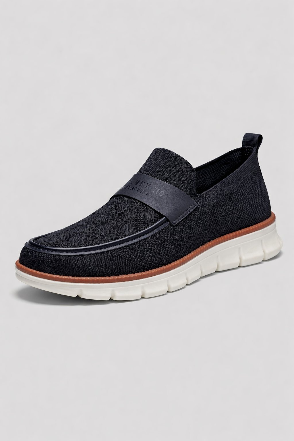 Schnürloser gewebter Herren-Slipper mit geteilter Sohle - Bruno