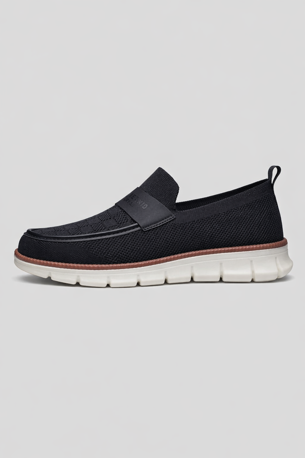 Schnürloser gewebter Herren-Slipper mit geteilter Sohle - Bruno