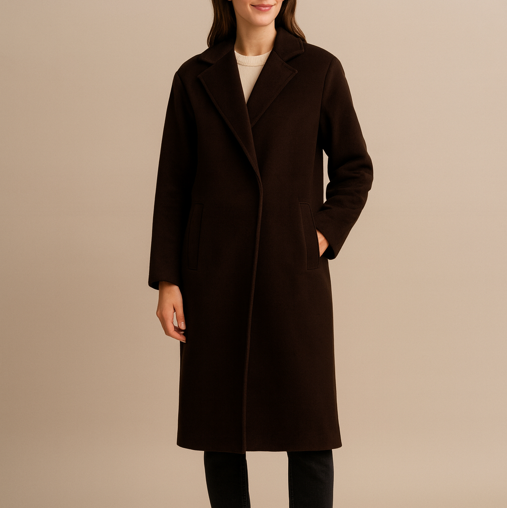 Designer-Damenmantel mit weitem Schnitt - Alviane