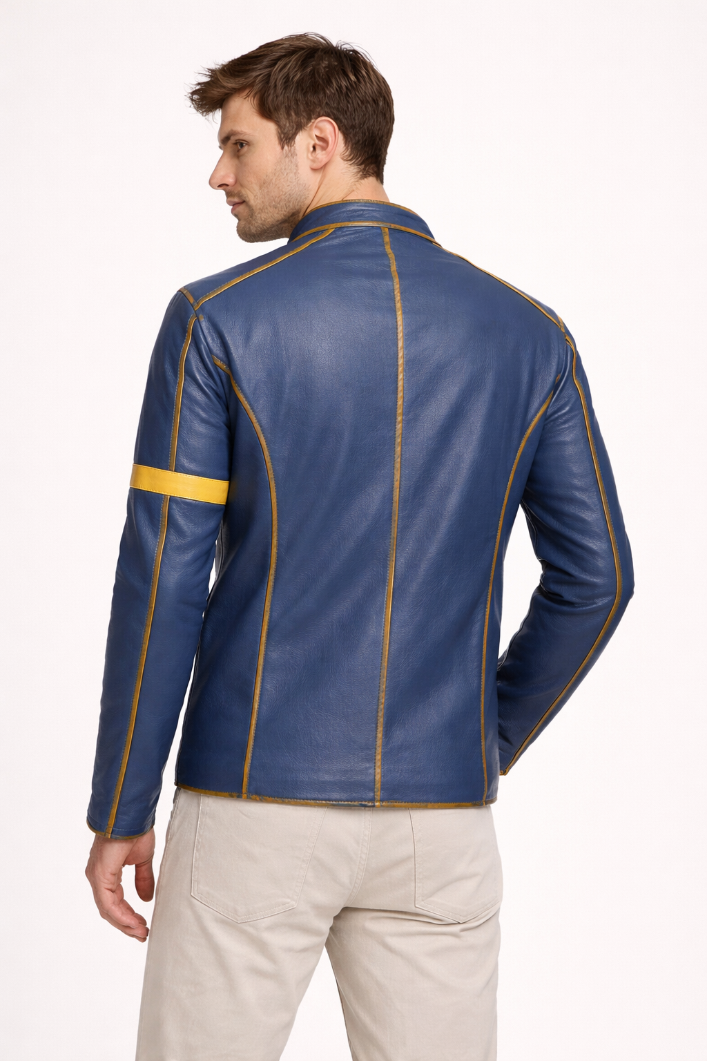 Herren Bikerjacke mit hohem Kragen - Kervan