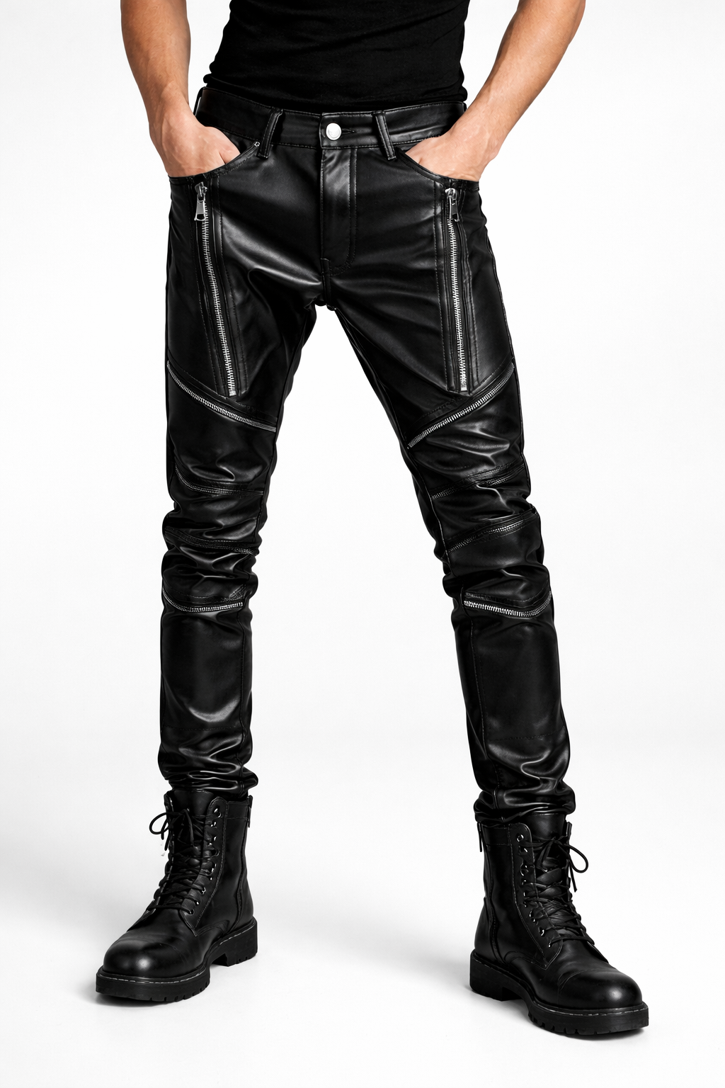 Slim Fit-Hose mit Ledereffekt für Herren - Lurien