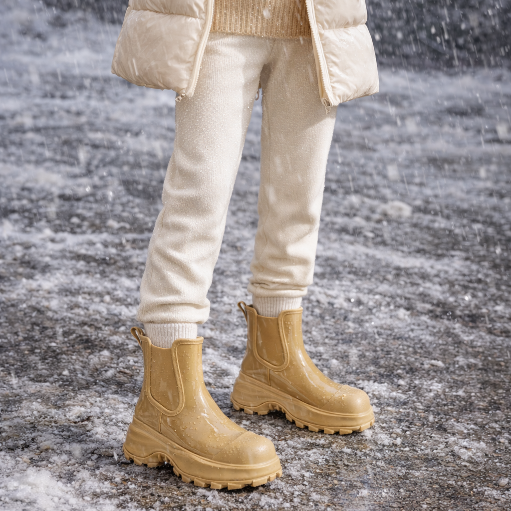 Regenstiefel für Frauen mit dicken Sohlen und wasserdicht - Karilyn