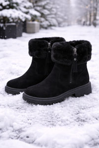 Damen-Schneestiefel mit seitlichem Reißverschluss und Thermofutter - Xavira