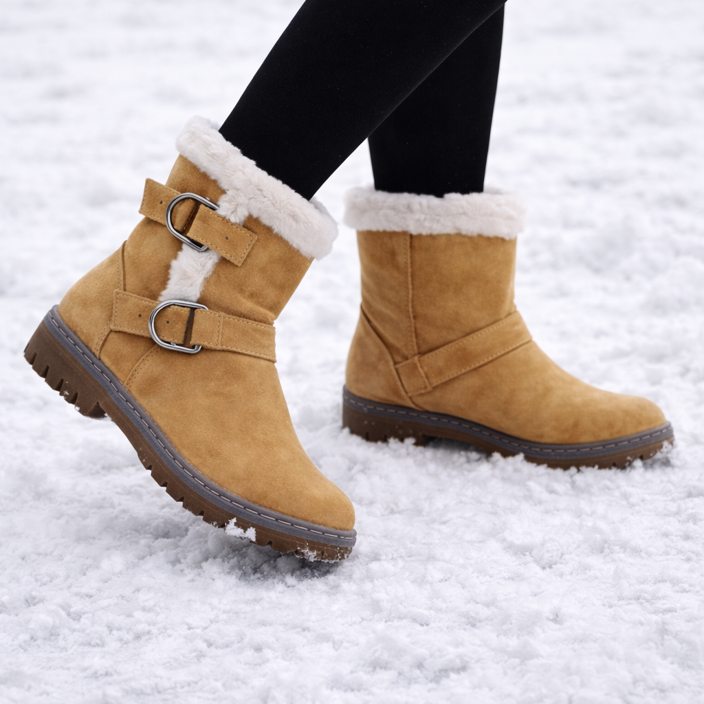 Damen Schneestiefel mit Schnallen mit kurzem Schaft - Zynara
