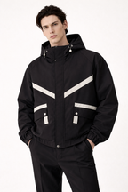 Herrensportjacke mit Kapuze und Fronttaschen - Adrien