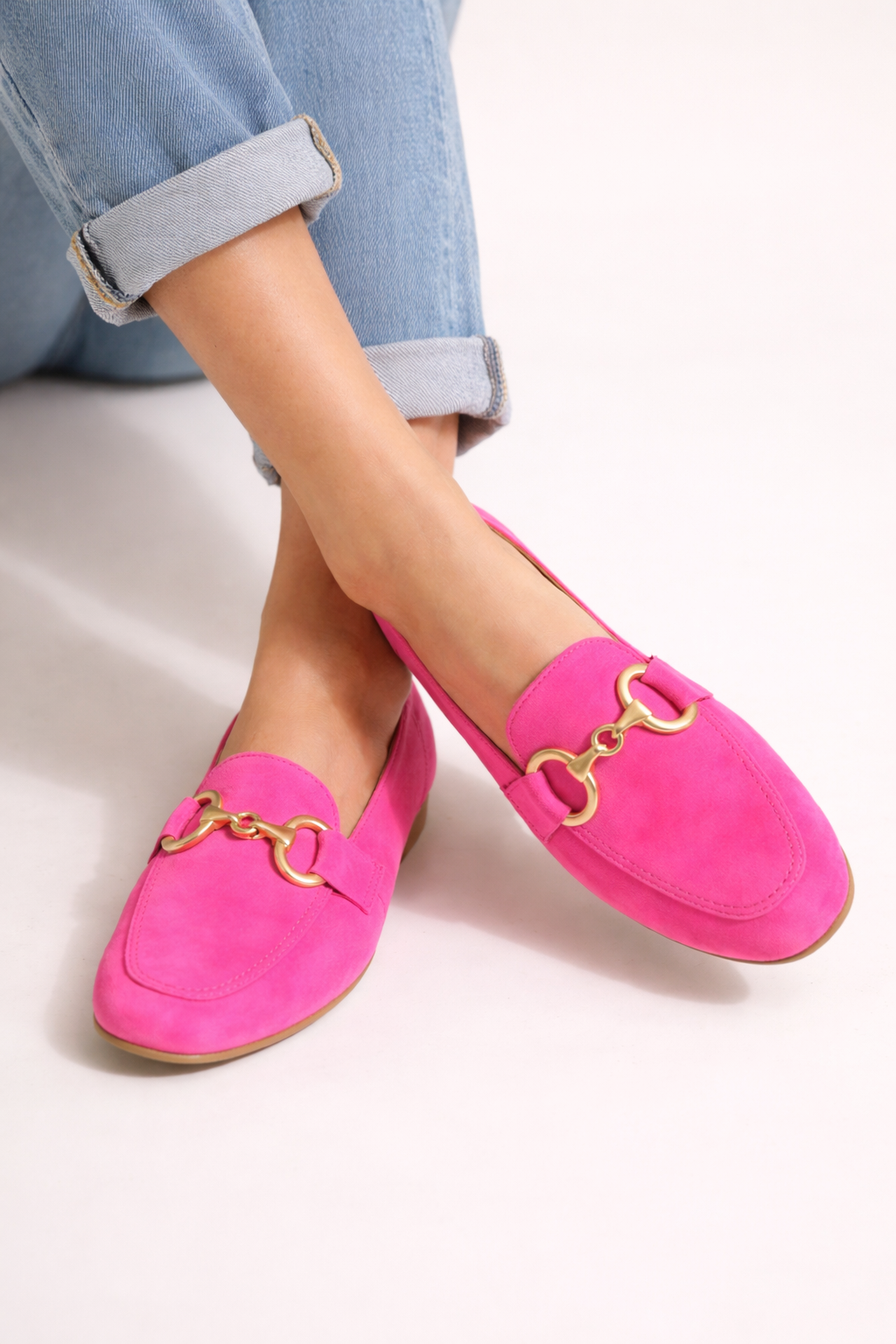 Damen Mokassins Metalldetail klassische flache Sohle - Elira
