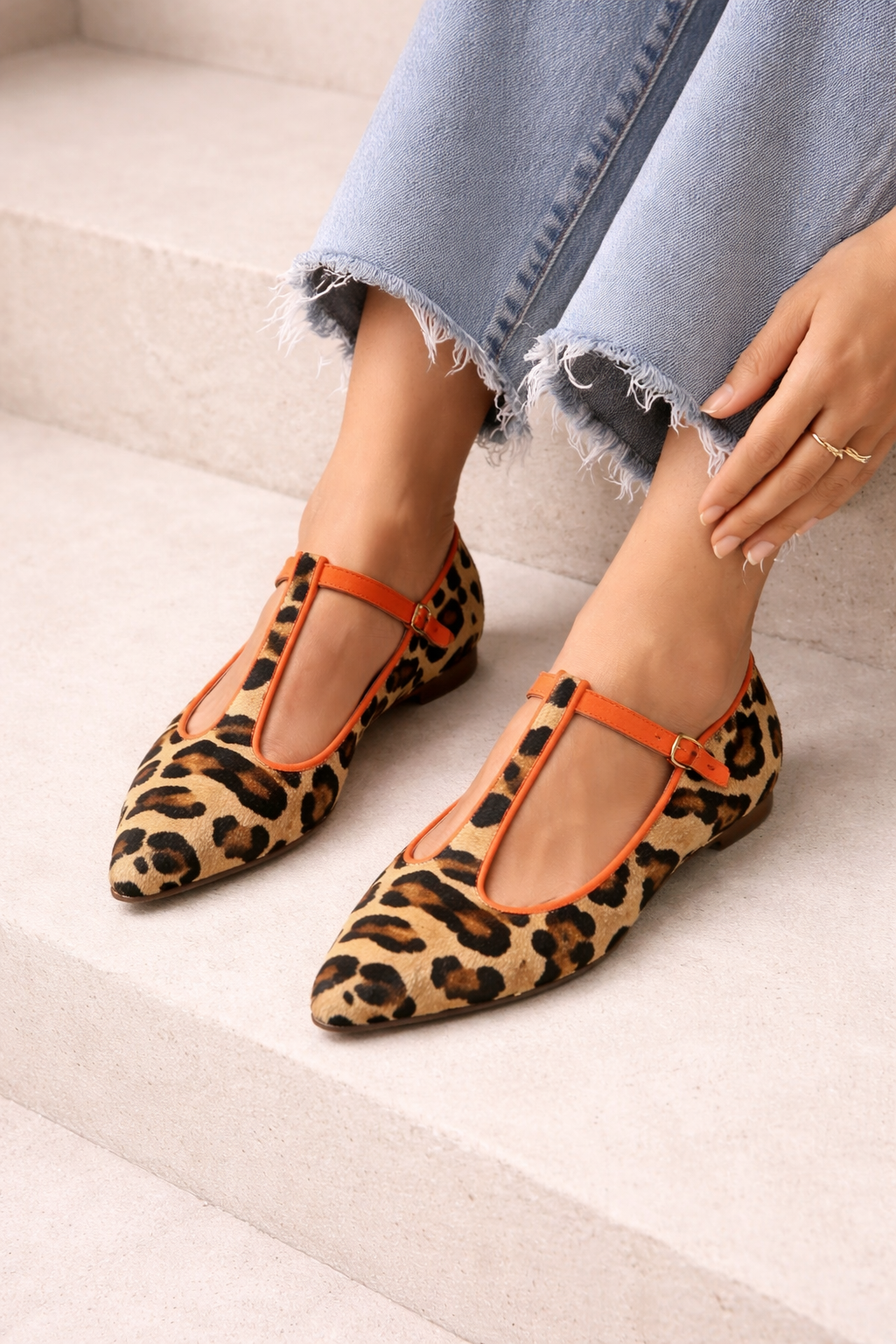 Damen Ballerina Pumps mit Tiermotiv - Zirela