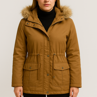 Veste d'hiver pour femme avec capuche en fourrure - Soria
