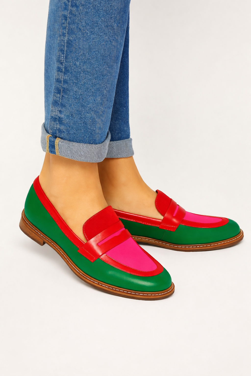 Bunt kombinierter Damen-Slipper - Nadine