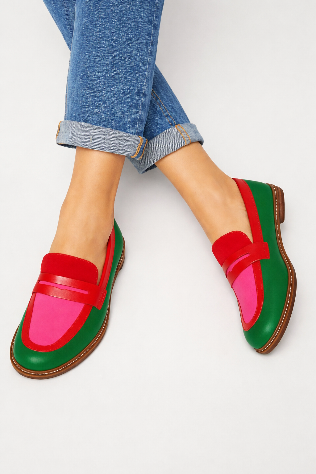 Bunt kombinierter Damen-Slipper - Nadine