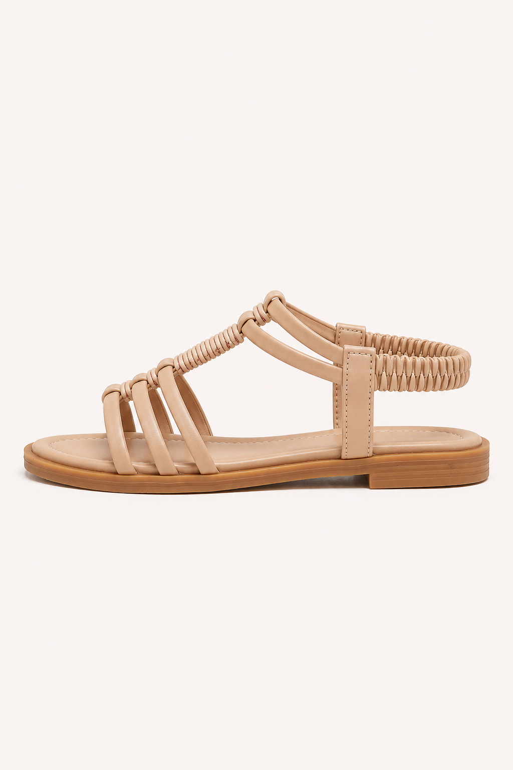 Flache Römersandalen für Damen im Boho-Stil mit elastischen Riemen – Maja
