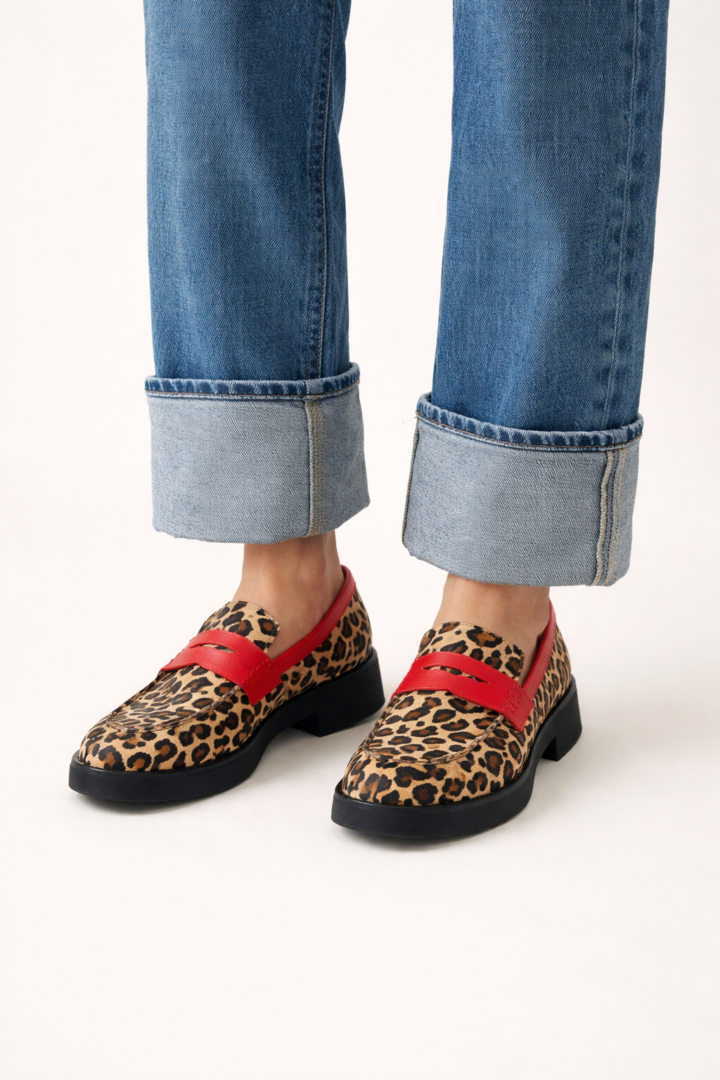 Damen Slipper Plattform Tierdruck oberen Band - Sireva