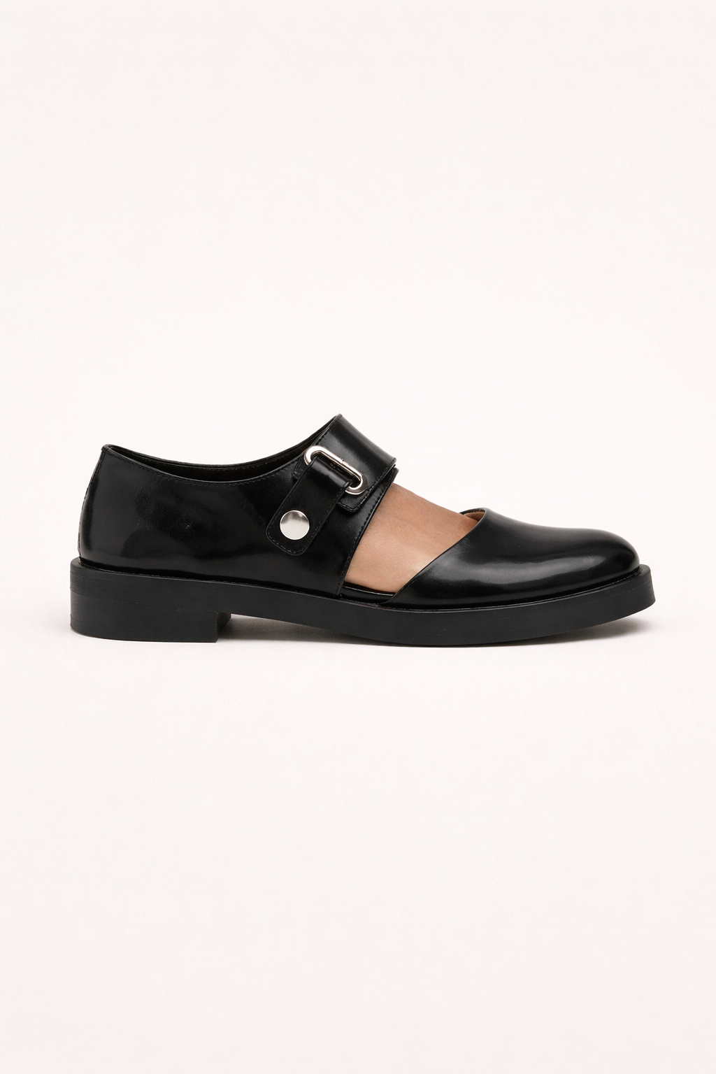 Damen geschlossene Schuhe Schnalle Seite dicke Sohle - Caterina