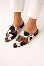 Geschlossene Damen-Slipper mit Aufdruck - Bria
