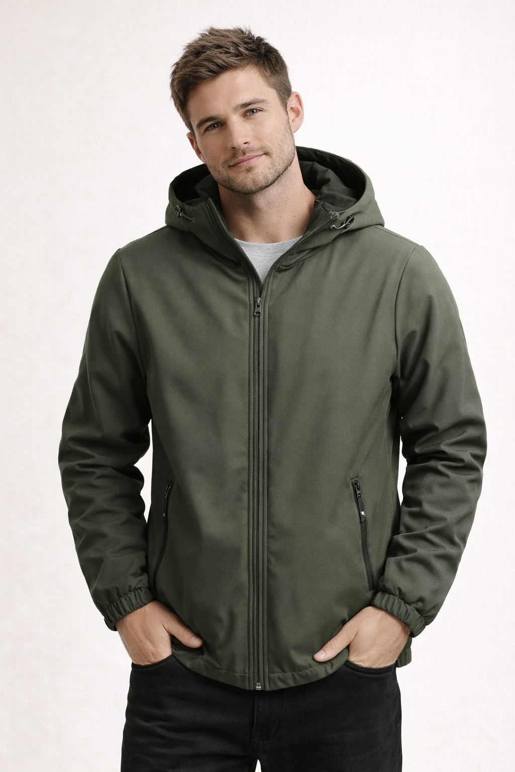 Leichte Herren-Kapuzenjacke für den Alltag - Darel