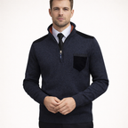Herren-Rollkragenpullover mit Reißverschluss - Rethan