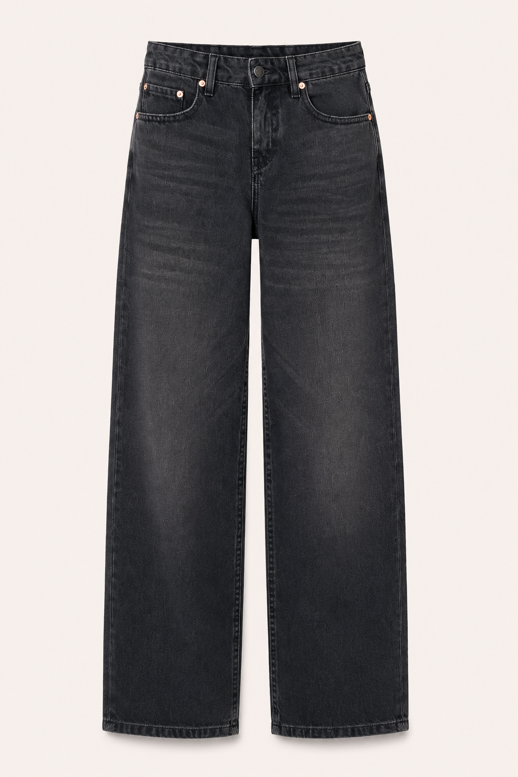 Damenjeans mit mittlerer Leibhöhe und weitem Bein – Kerstin