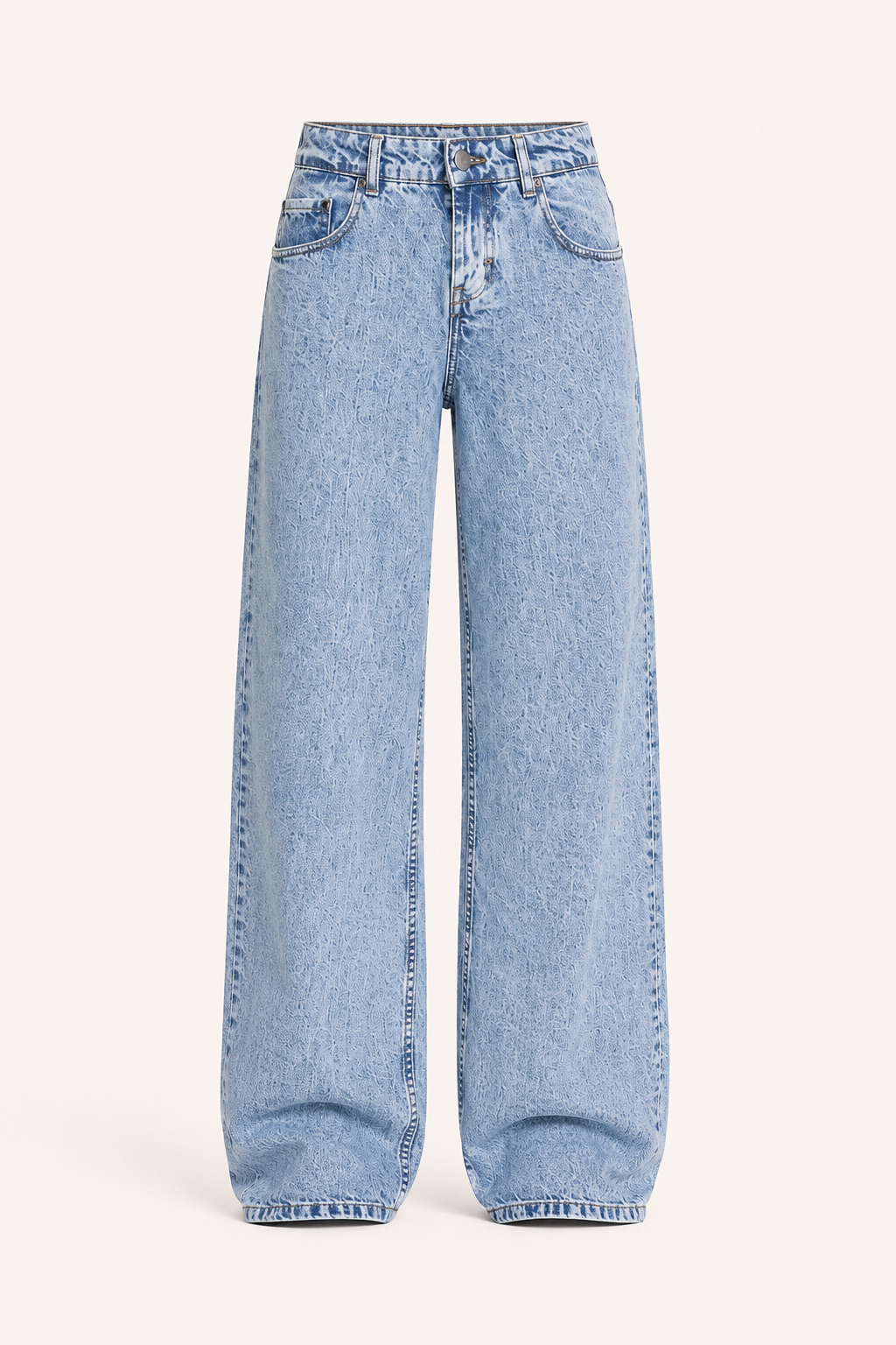 Damenjeans mit mittlerer Leibhöhe und weitem Bein – Kerstin