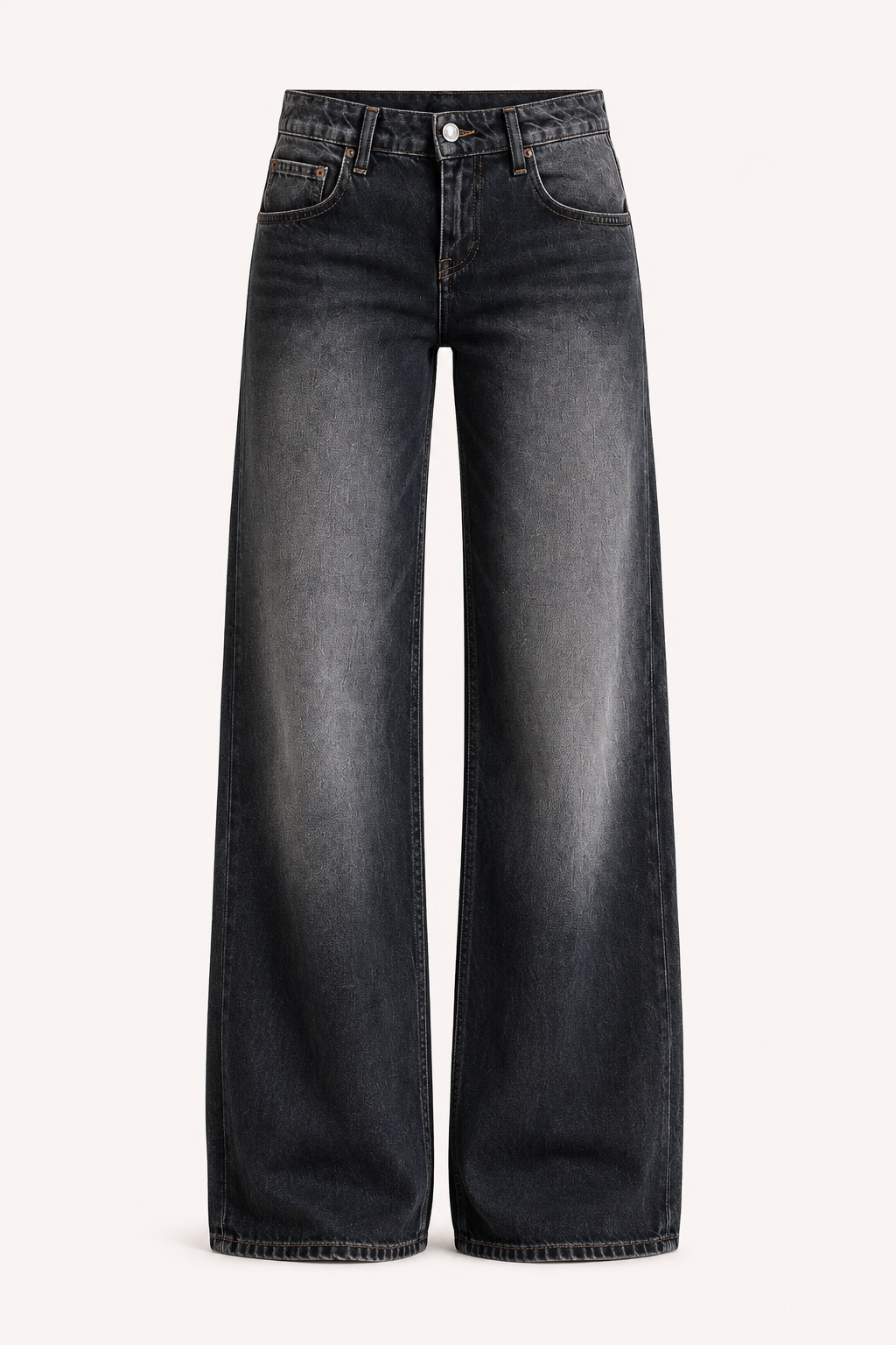 Damenjeans mit mittlerer Leibhöhe und weitem Bein – Kerstin