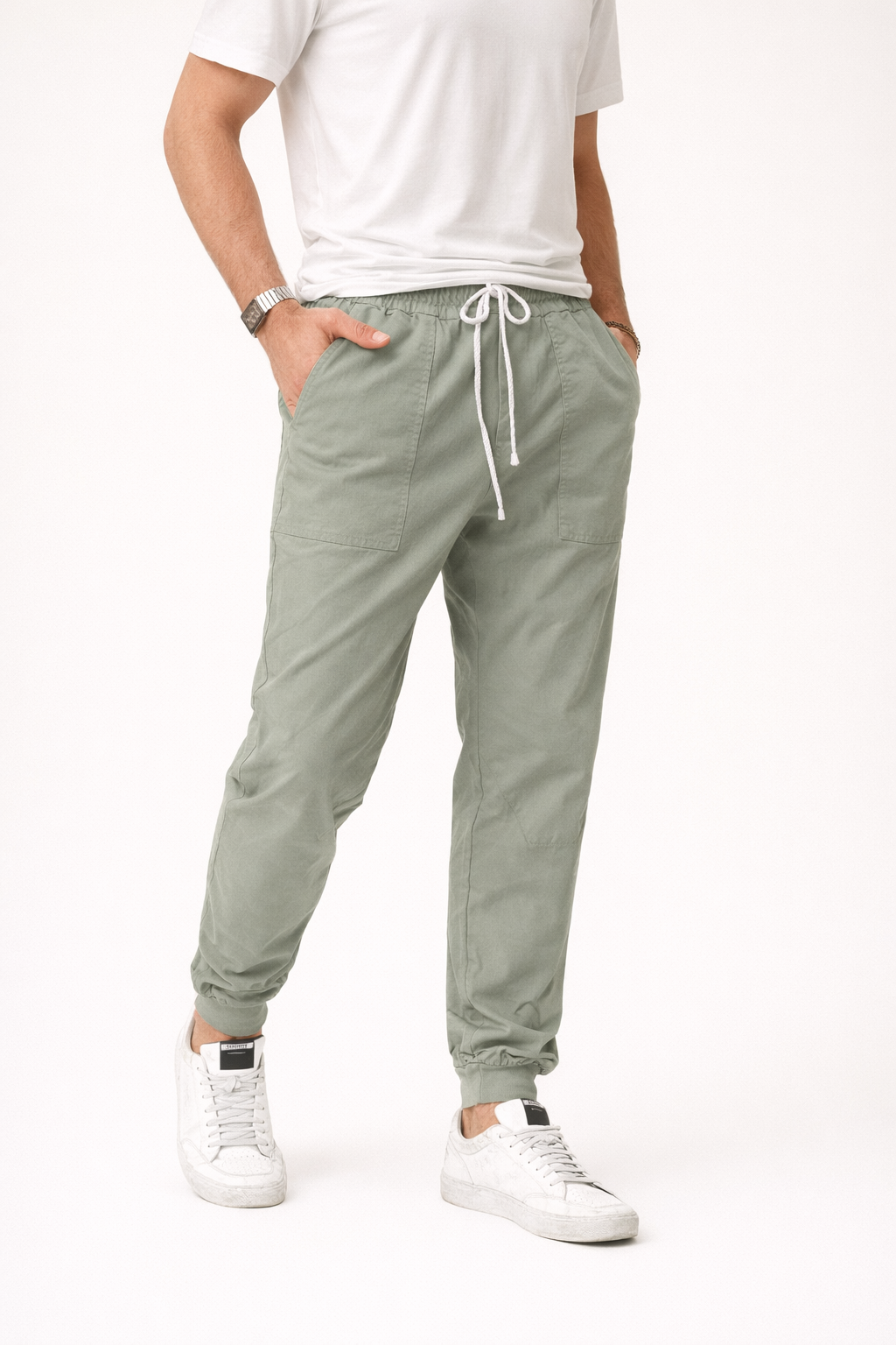 Konische Herren-Jogginghose mit Kordelzug und Taschen - Falk