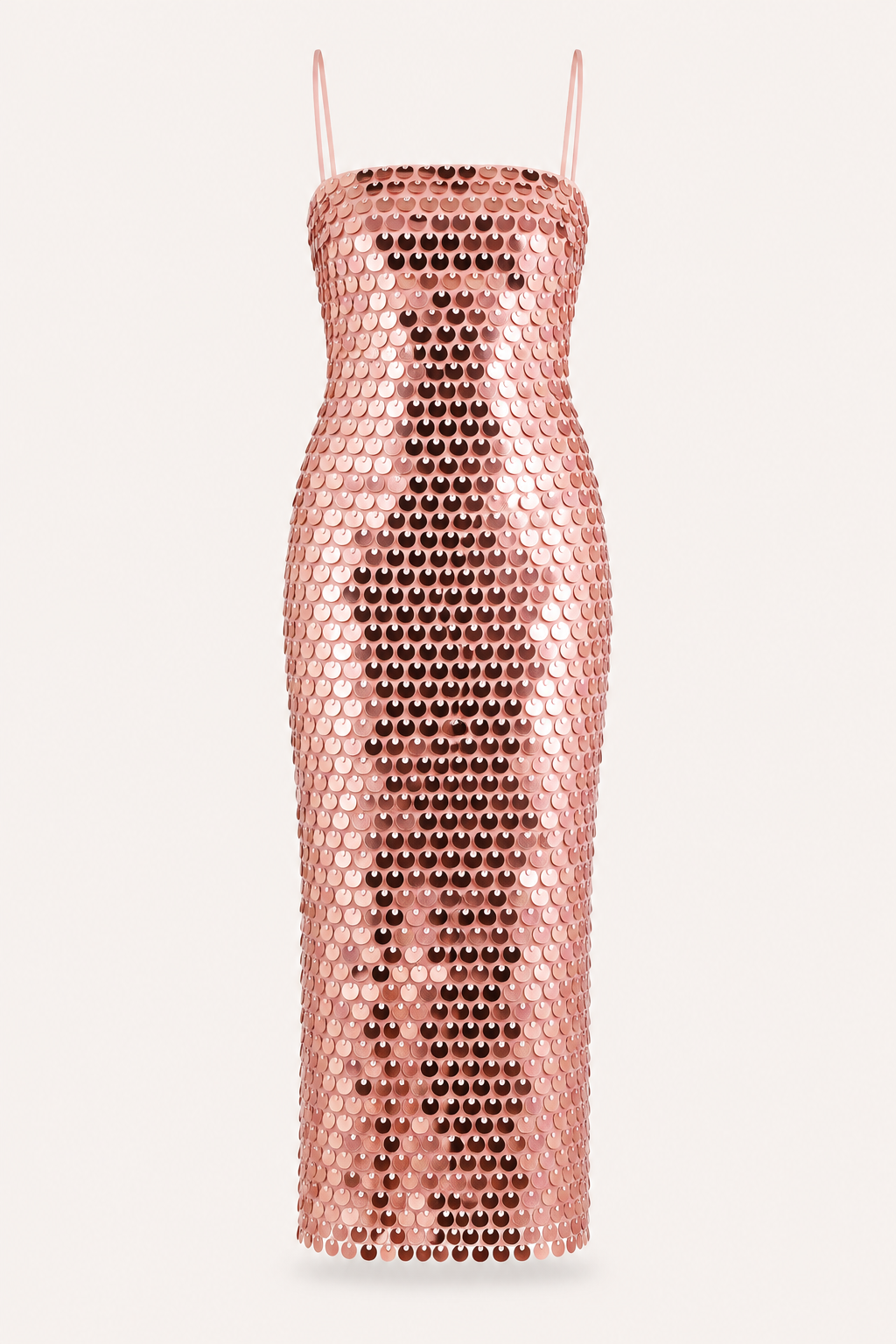 Elegantes Midi-Cocktailkleid mit glänzender Oberfläche - Senta
