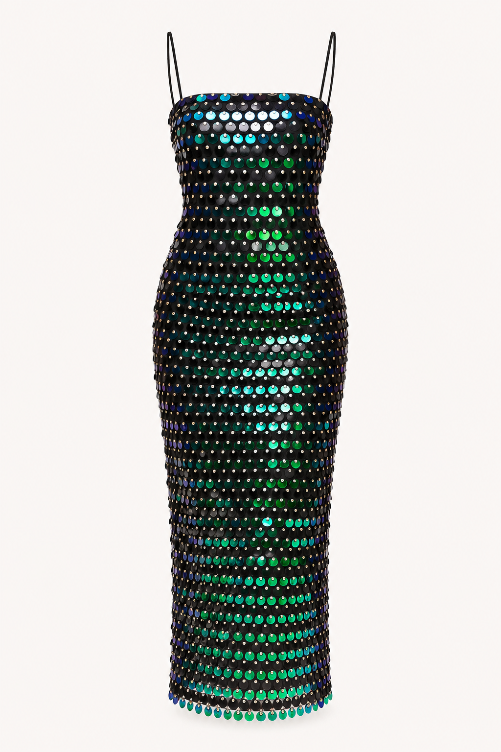 Elegantes Midi-Cocktailkleid mit glänzender Oberfläche - Senta