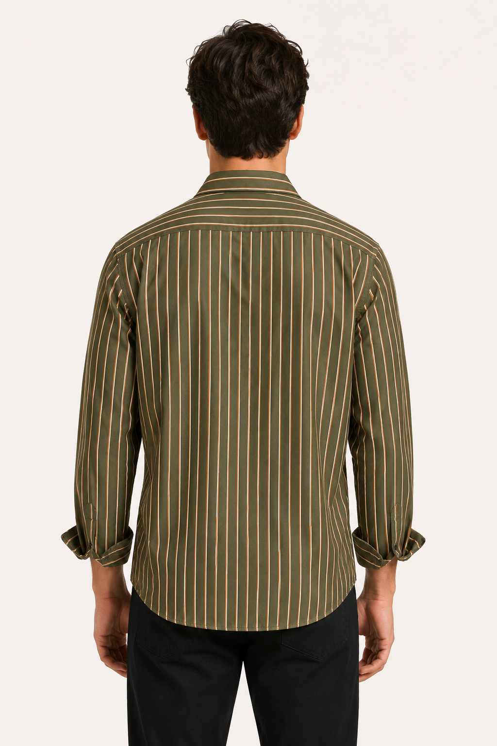 Langärmeliges gestreiftes Hemd im mediterranen Stil für Herren - Kilian