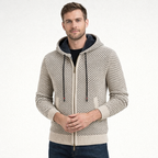 Herrenstrickjacke mit Kapuze und Innenfutter - Rynor