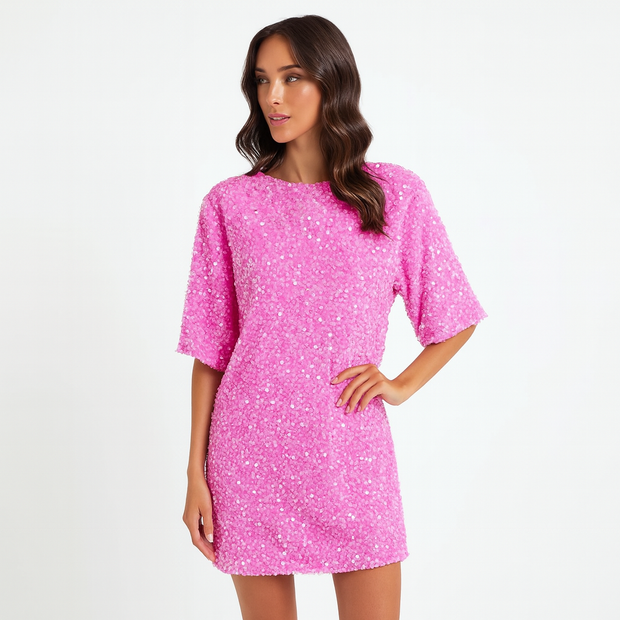 Kleid mit Pailletteneffekt für Frauen - Nalhira