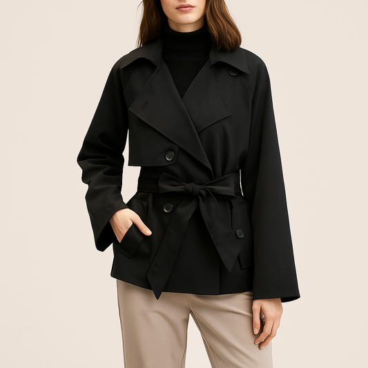 Locker sitzender kurzer Damen-Trenchcoat - Elayne