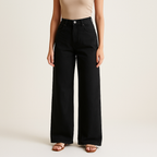 Damenhose mit weitem Bein und hoher Leibhöhe - Savrelle
