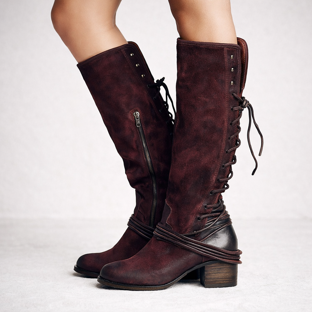 Hohe Damen-Schnürstiefel - Sheryl