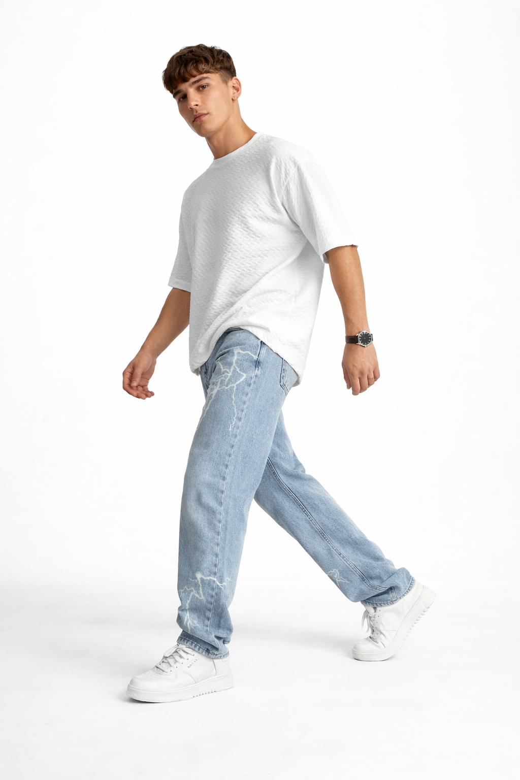 Gerade Jeans mit Aufdruck - Svenrik