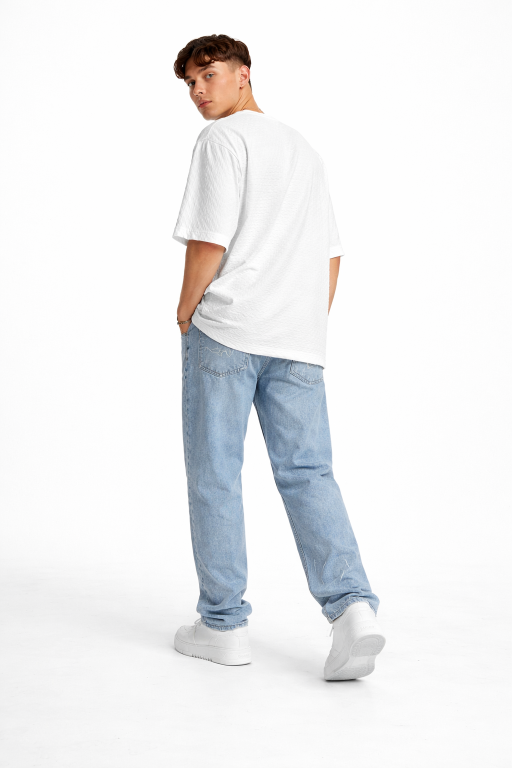 Gerade Jeans mit Aufdruck - Svenrik