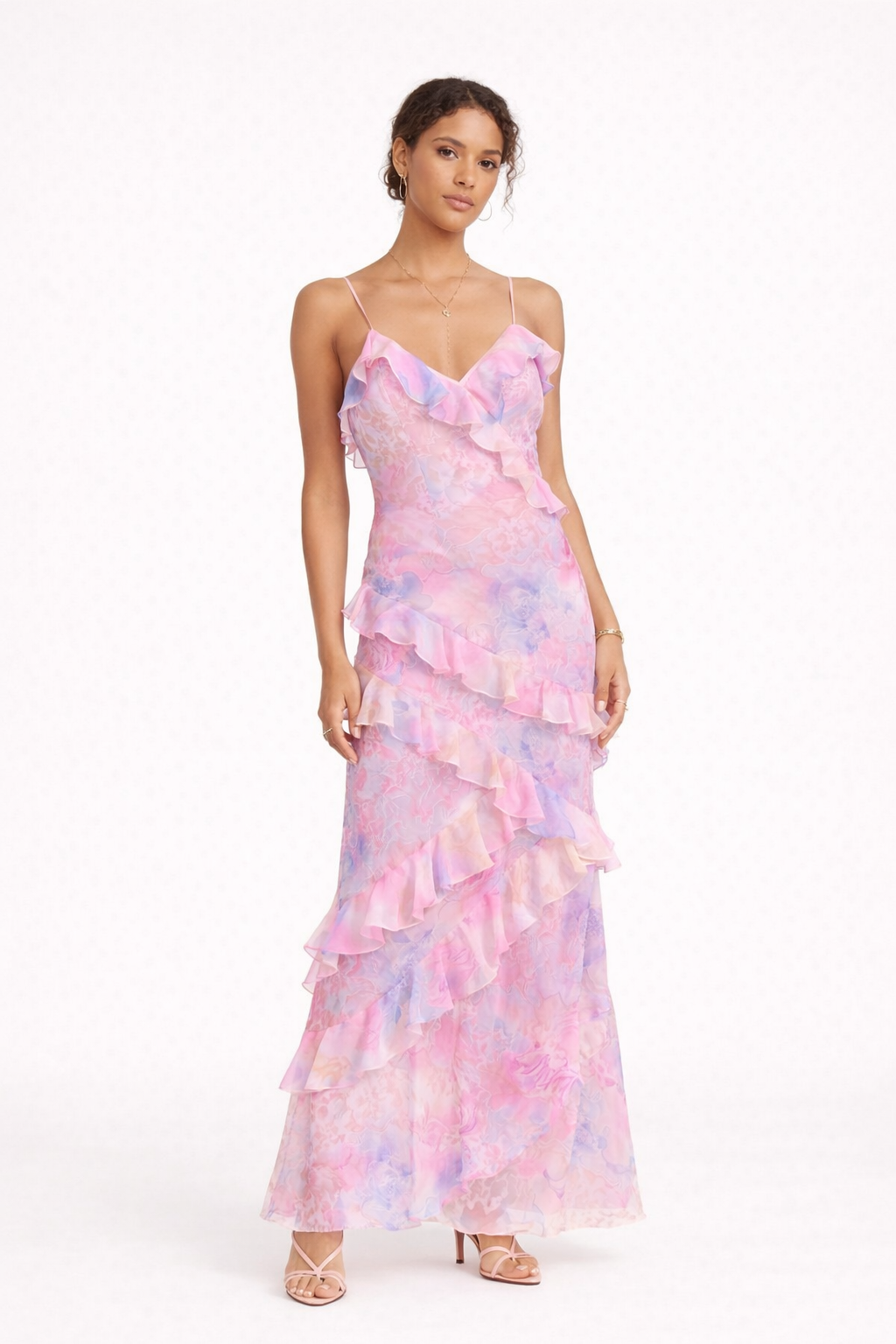 Langes gerafftes Partykleid für Frauen - Felinge