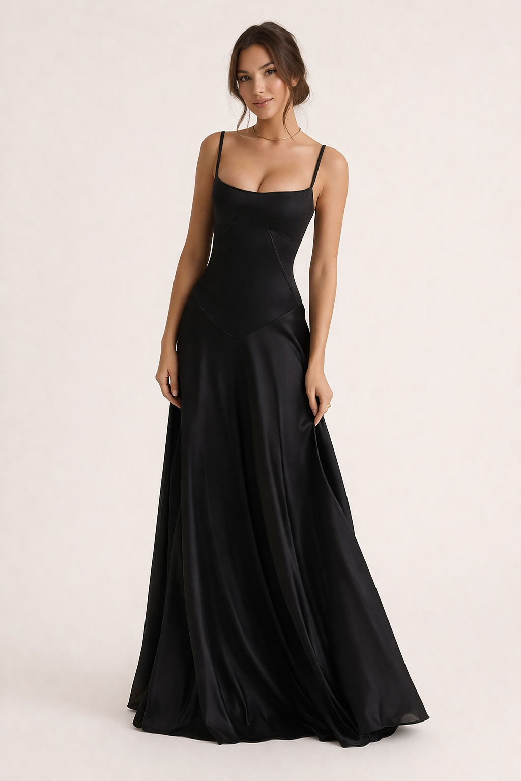 Langes elegantes trägerloses Kleid für Frauen - Annelie