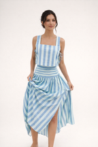Gestreiftes Damen-Sommer-Top und -Rock-Set - Selma