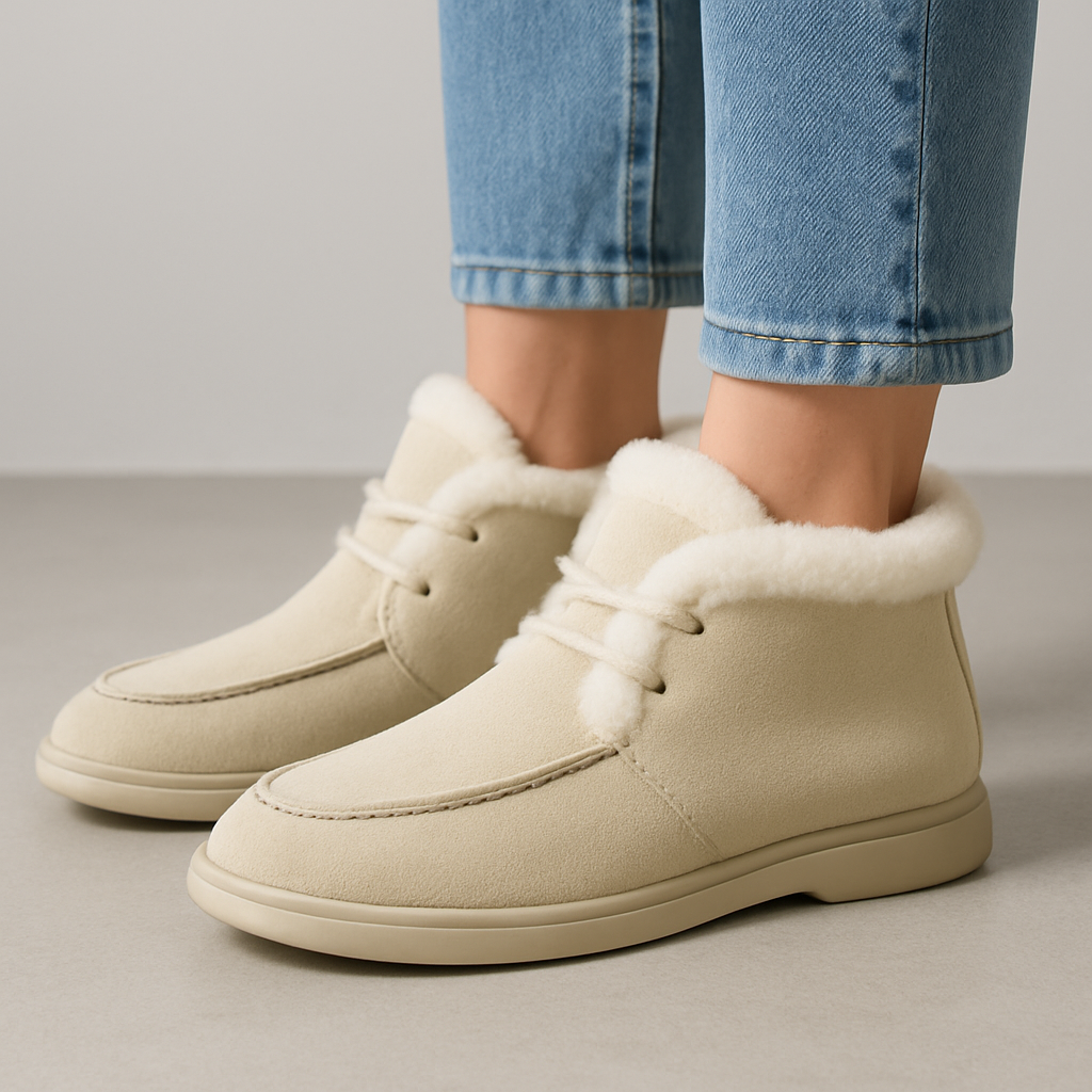Damen-Winterstiefel in Wildlederoptik - Lena