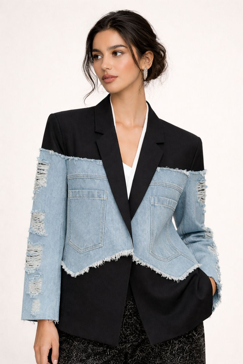 Damen-Blazer aus Denim-Mischung - Aisha