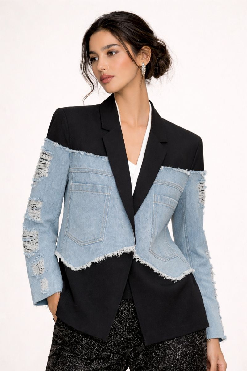 Damen-Blazer aus Denim-Mischung - Aisha