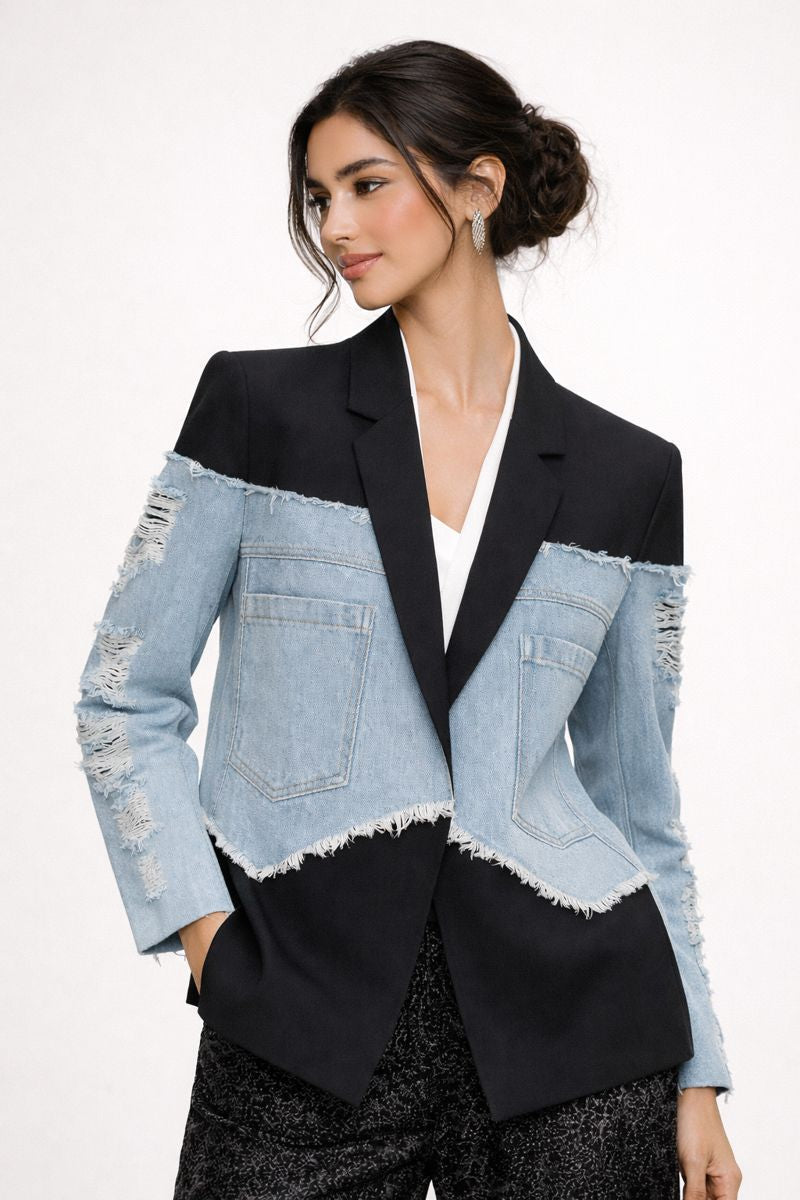 Damen-Blazer aus Denim-Mischung - Aisha