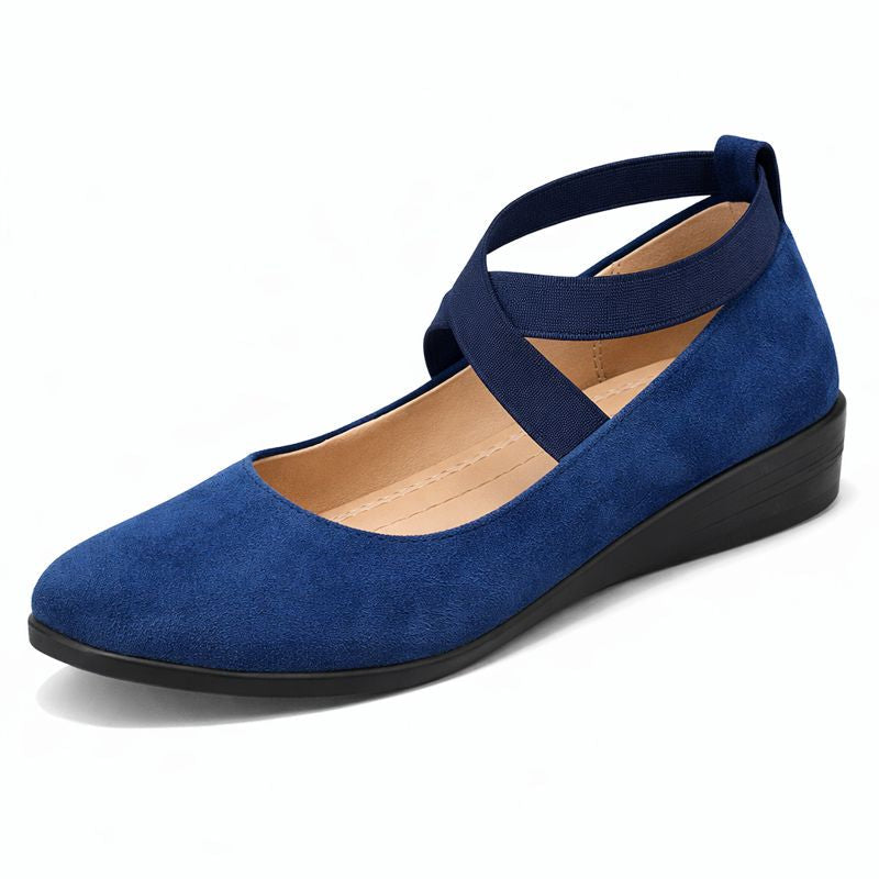 Damen Ballerina Schuhe mit gekreuzten Riemen - Xandra