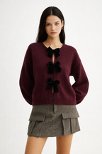 Damen Vintage Pullover mit Schleifen - Olatz