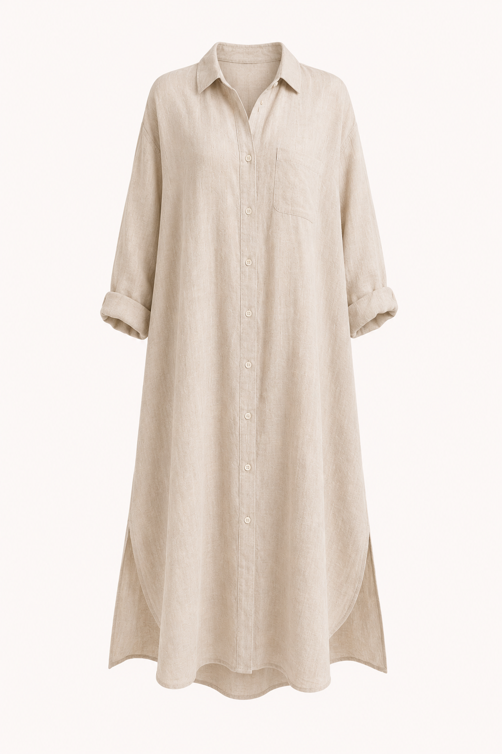 Langes Hemdblusenkleid für Frauen - Shanik