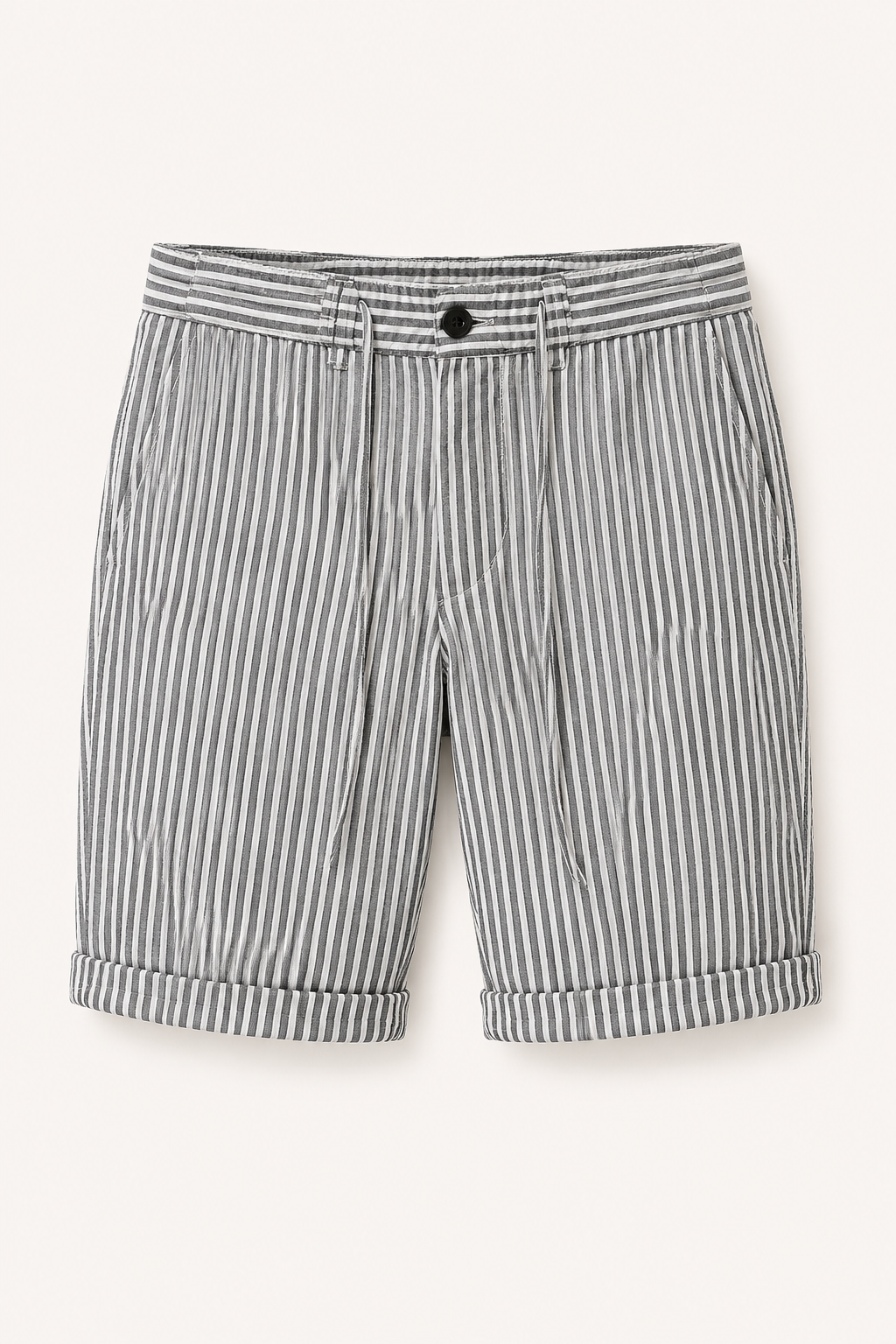 Herren Leinen Bermuda Shorts vertikale Streifen - Nadal