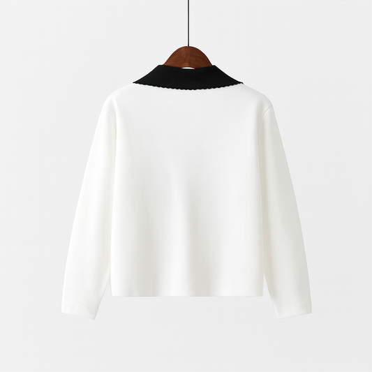 Kurze strukturierte Strickjacke - Irène