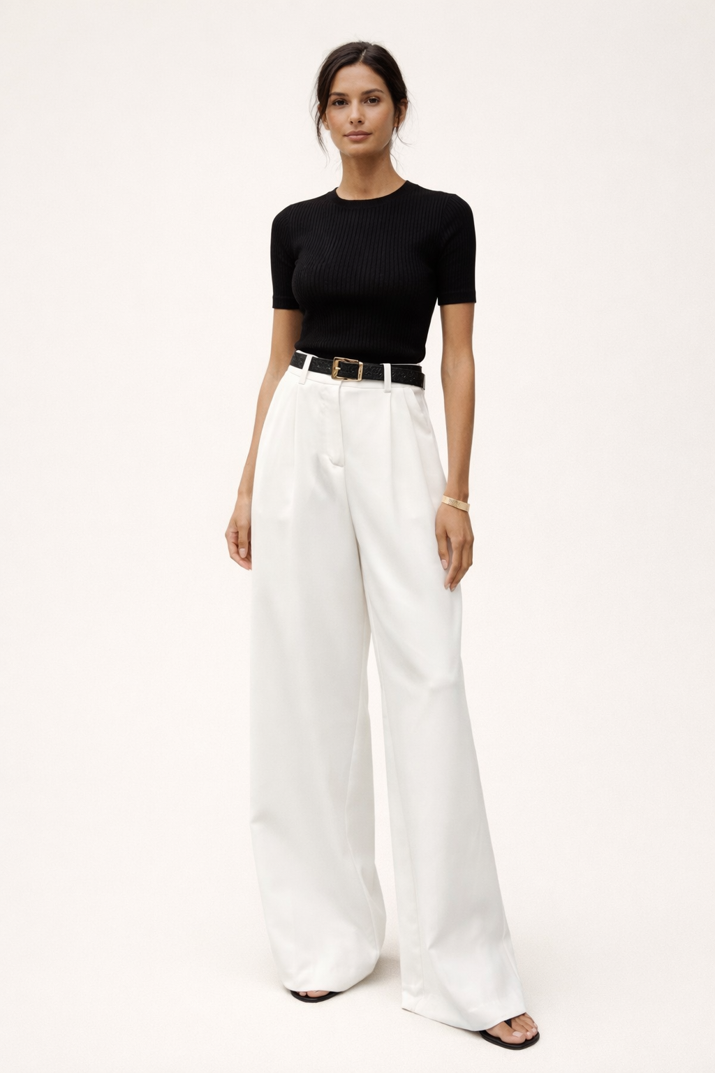 Damenhose mit hoher Taille und weitem Bein - Victoria